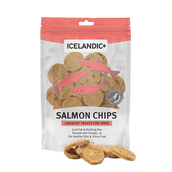 Delicious Icelandic Salmon and Pollock Fish Chips as Premium Dog Treats (Special Order Required)