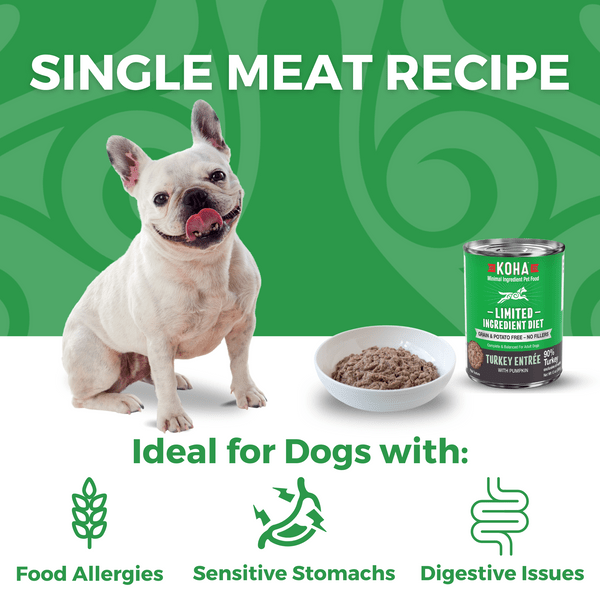 KOHA Turkey Entrée Canned Dog Food for Sensitive Stomachs