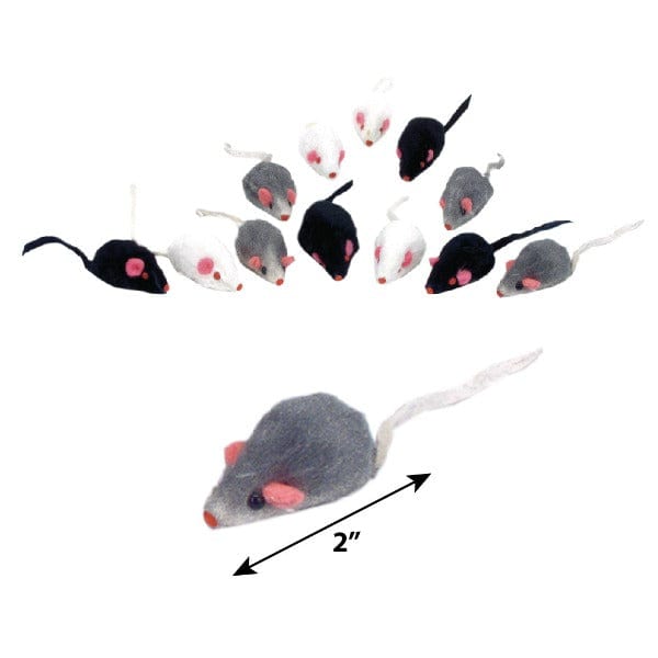 12-Piece Assorted Turbo Brand Mouse-Shaped Cat Toys Set for Interactive Cat Play