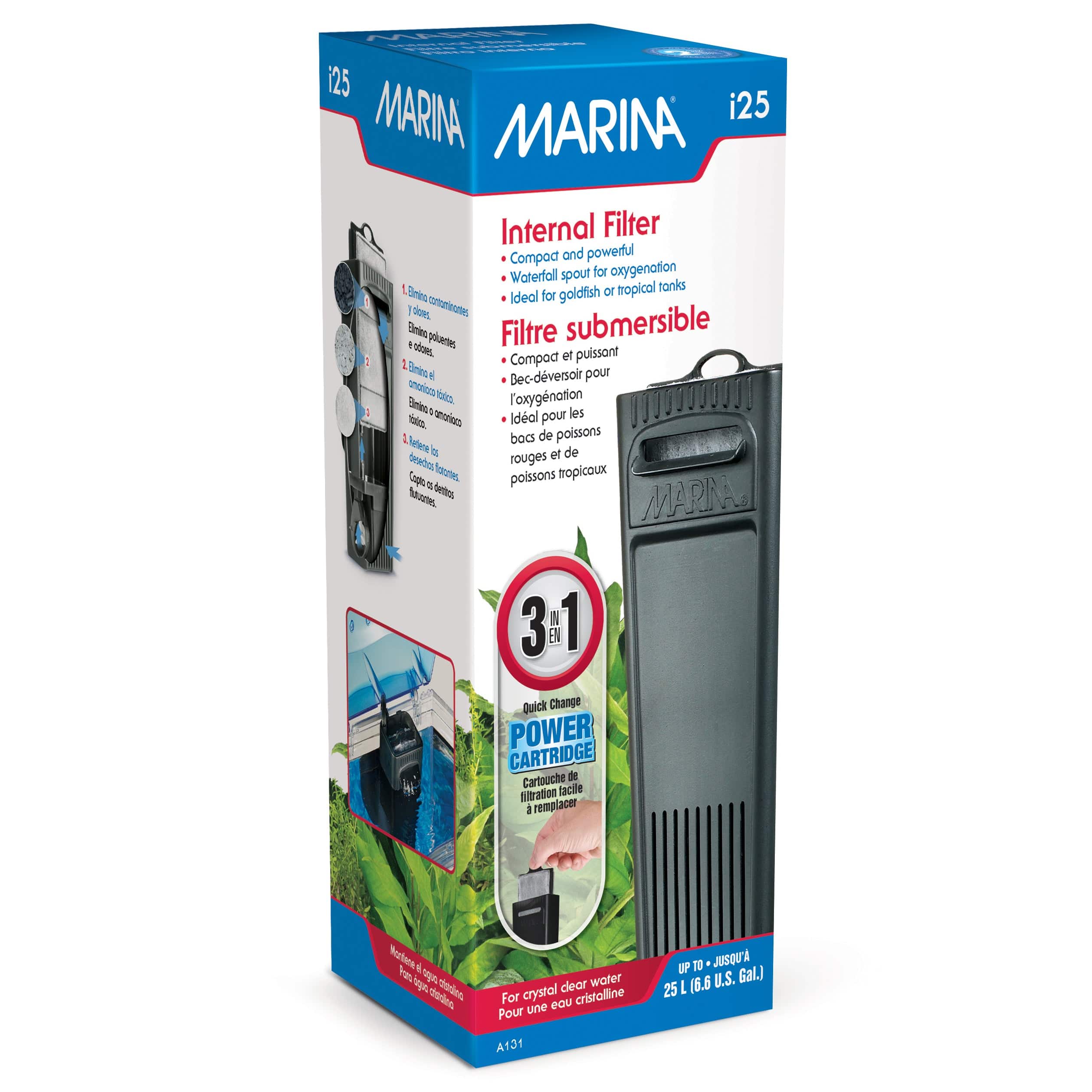 High - Efficiency Marina i25 Compact Internal Filter for Small Aquariums
