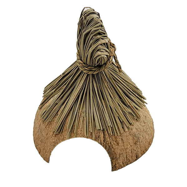 All - Natural Coconut Shell Pet Hideout: Moss Hollow Coconut Hut