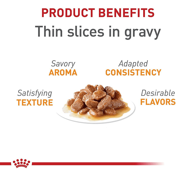Royal Canin 85g Canned Cat Food: Hair & Skin Care Thin Slices in Gravy