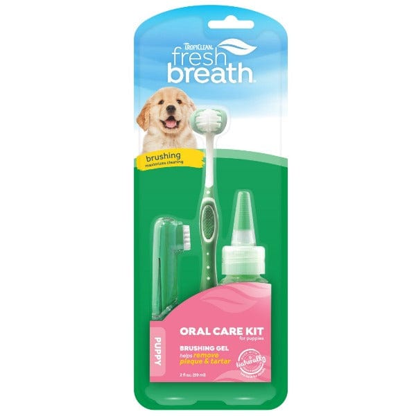 Tropiclean Oral Care Kit for Puppies - Fresh Breath Dental Hygiene Set