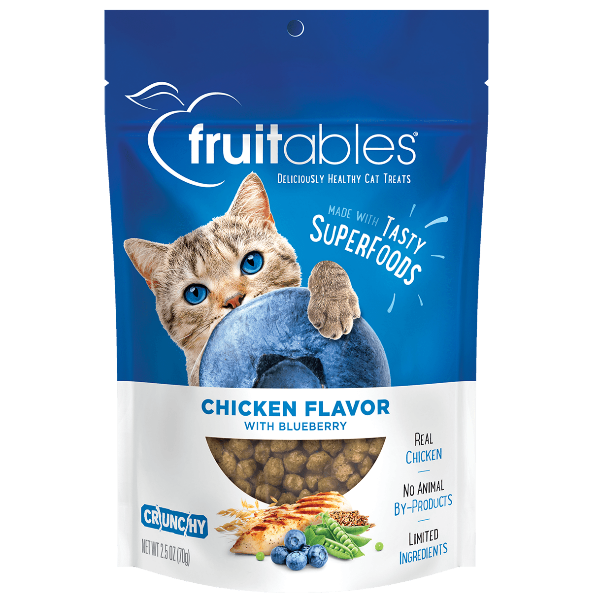 Fruitables Crunchy Cat Treats with Real Chicken and Blueberry Flavor