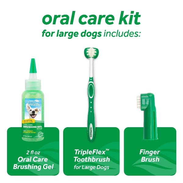Tropiclean Comprehensive Oral Care Kit for Large Dogs - Fresh Breath Formula