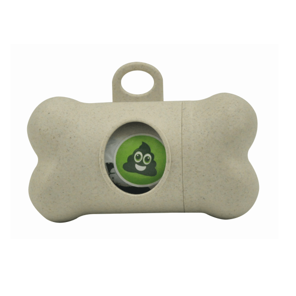 M-PETS Lightweight Bamboo Dog Waste Bag Dispenser with 15 Eco - Friendly Bags