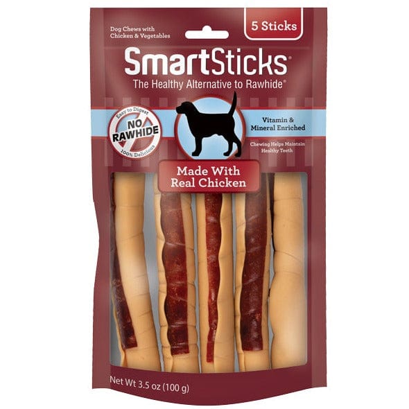 5-Pack Smart Chicken Flavored Dog Chews with Real Ingredients