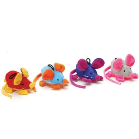 Plush Spot Rattle Clatter Catnip-Filled Cat Toy in the Shape of a Mouse