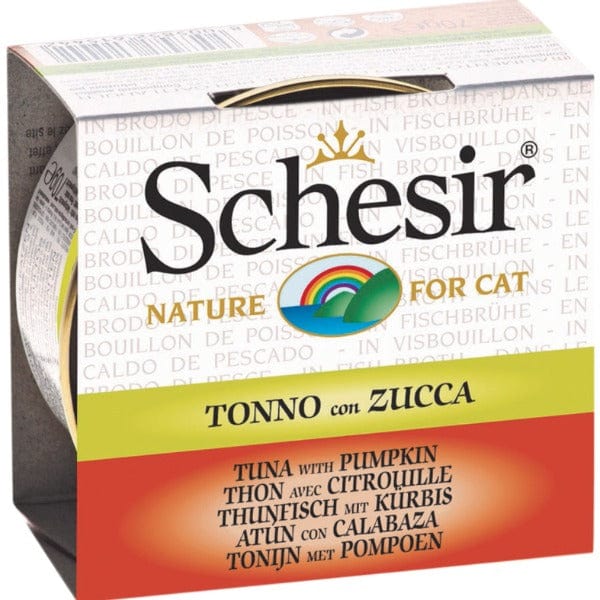 Schesir Premium Adult Wet Cat Food: Tuna with Pumpkin in Fish Broth