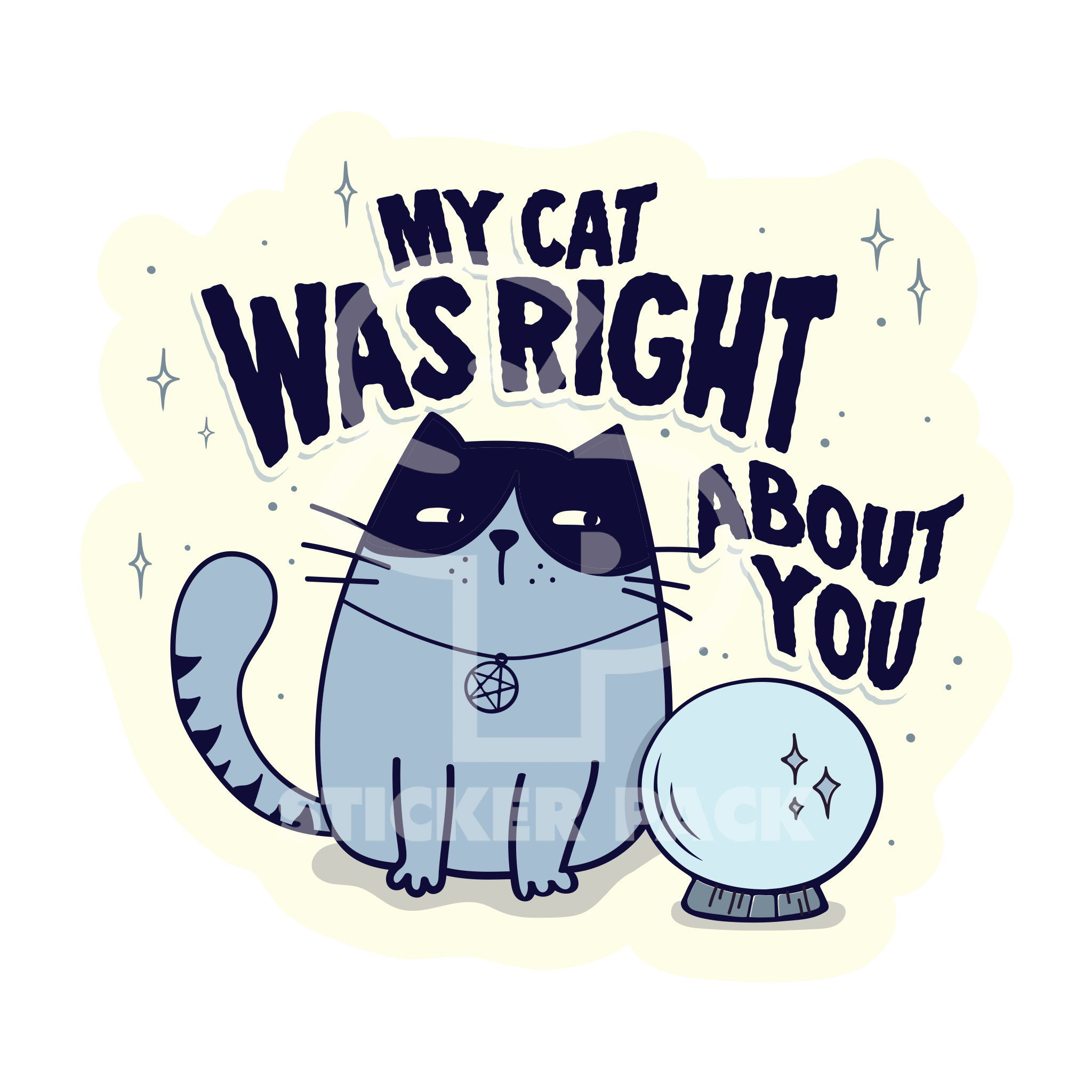 Large Cat Sayings Sticker Pack - Perfect for Various Surfaces