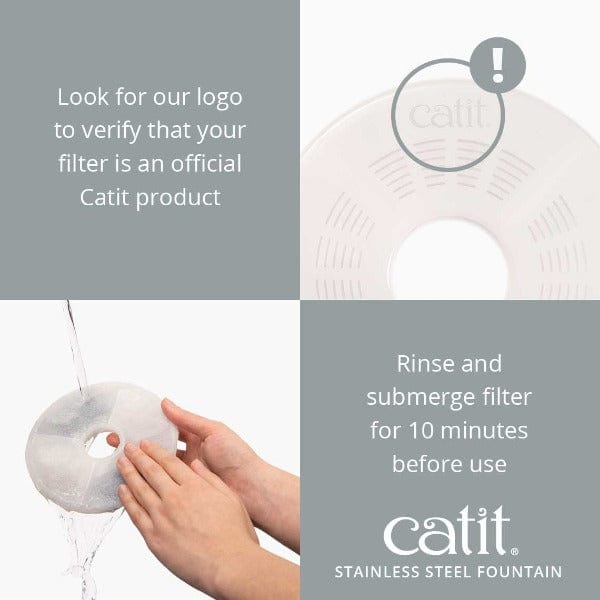 Upgraded Catit Stainless Steel Cat Drinking Fountain with Large Capacity