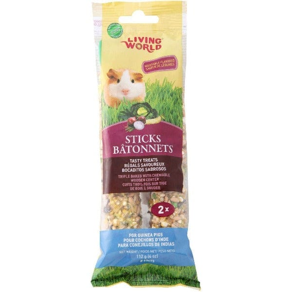 Living World Guinea Pig Treat Sticks with Vegetable Flavor - Healthy & Crunchy