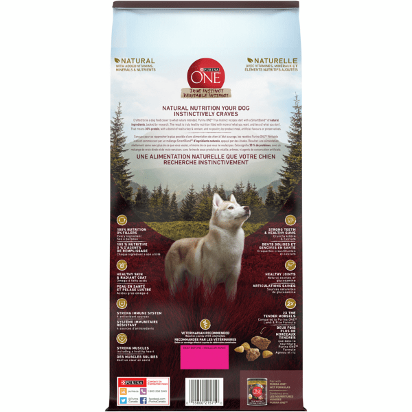 Purina ONE True Instinct Premium Dry Dog Food with a Blend of Real Turkey and Venison