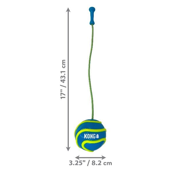 KONG Bunji High-Visibility Glow-in-the-Dark Ball Dog Toy for All-Day Play