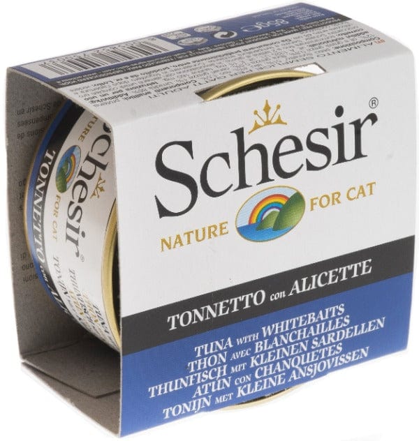 Schesir Adult Wet Cat Food: Tuna Entrée with Whitebaits in Jelly
