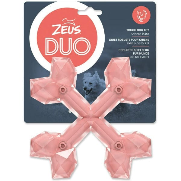 Zeus Duo Cross Bones Chew Toys with 4 Attractive Scents for Dogs