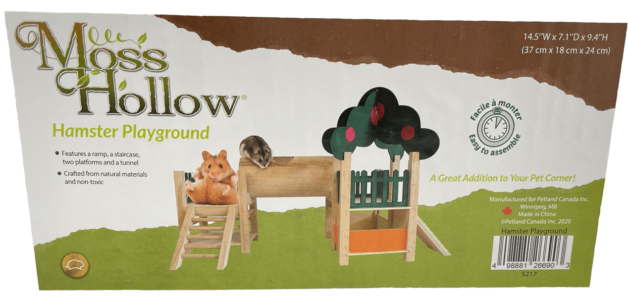Moss Hollow Natural and Safe Small Animal Indoor Playground for Mice, Small Hamsters and Gerbils