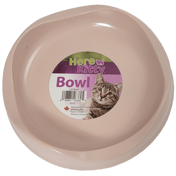 Stylish Here Kitty Bamboo Bowl for Feeding Your Feline Companions