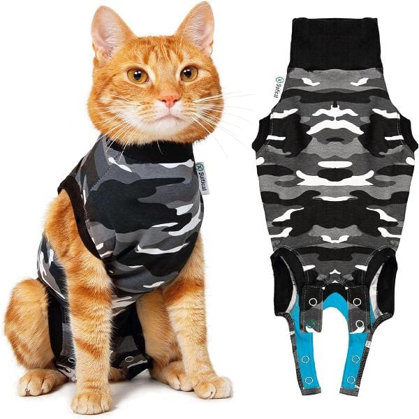 Soft and Comfortable Suitical Recovery Suit for Feline Friends