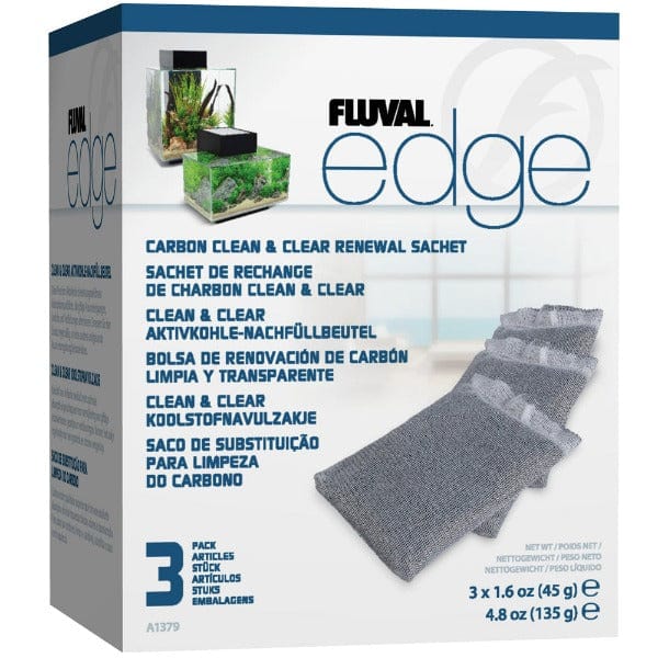 High - Performance Fluval Edge Premium Carbon Clean & Clear Sachet Pack