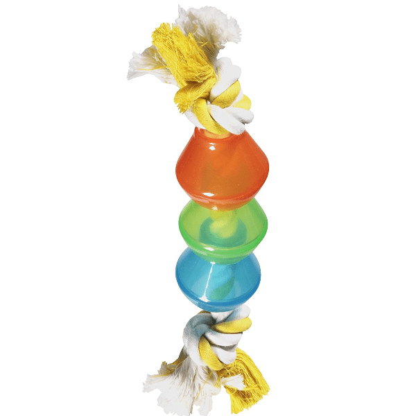 JW Durable TPR Pods Rope Dog Treat Dispensing Toy