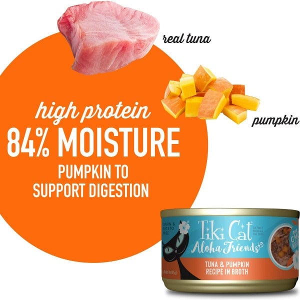 Tiki Cat Aloha Friends Grain - Free Canned Cat Food with Tuna & Pumpkin