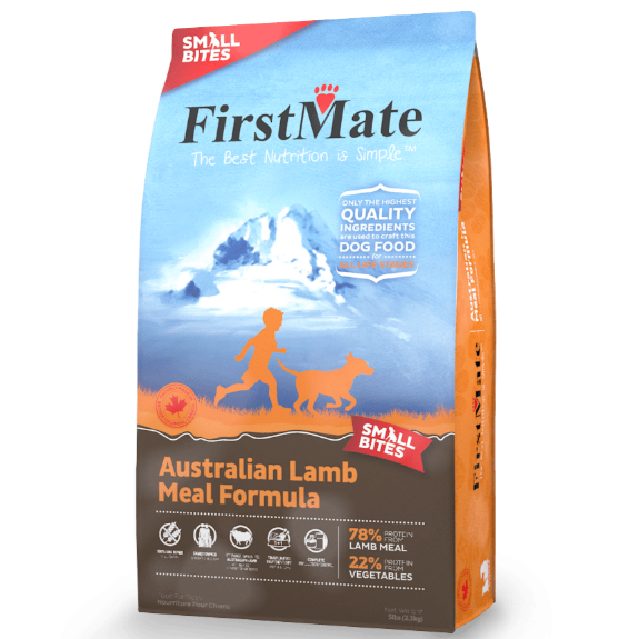 FirstMate Limited Ingredient Diet Australian Lamb Meal Based Small Bites Dry Dog Food, 2.3kg (5 lb) for Canines with Allergies and Diet Restrictions
