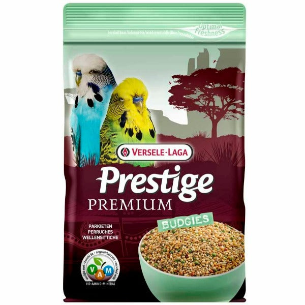 Versele-Laga Premium Budgie Exotic Seed Blend with Enriched Vitamin and Mineral Pellets