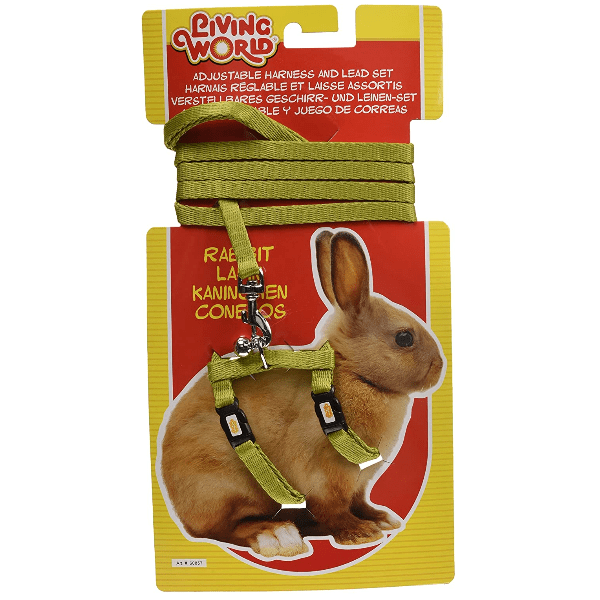 Adjustable and Comfortable Living World Harness and Lead Set Specially Designed for Rabbits
