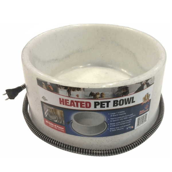 1.5 Gallon Electrically Heated Pet Feeding and Watering Bowl
