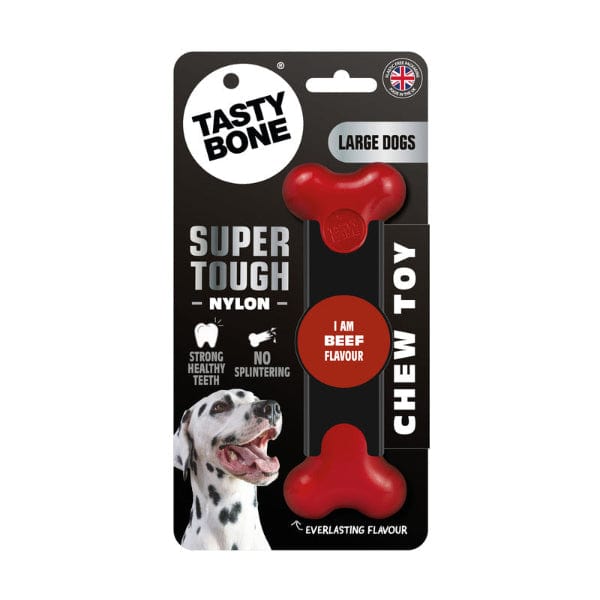 Delicious TastyBone Nylon Chew Bone with Beef Flavour for Dogs of All Sizes