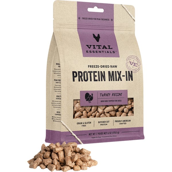 Vital Essentials Turkey Recipe Freeze-Dried Raw Protein Dog Food Topper