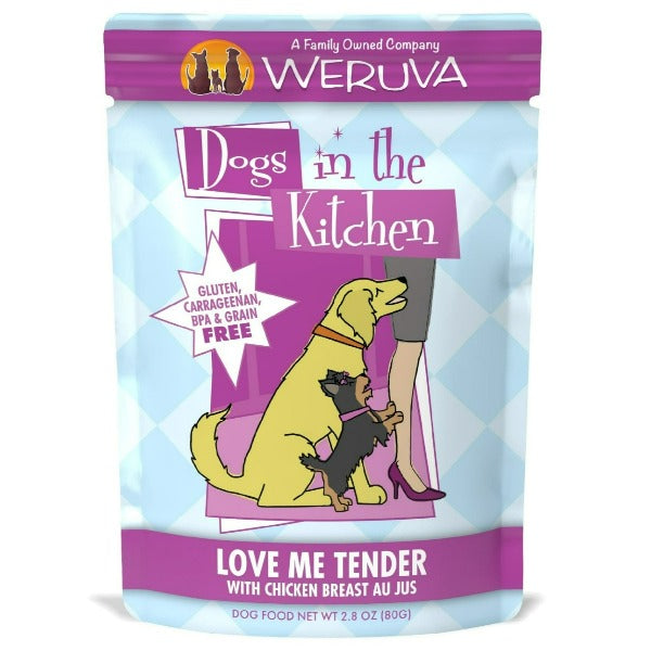 Delicious Love Me Tender Pouch Dog Food for Dogs Who Love the Kitchen