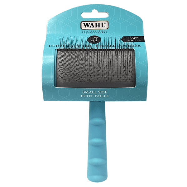 Wahl Ergonomic Curved Slicker Brush for Dogs with Firm or Soft Pins