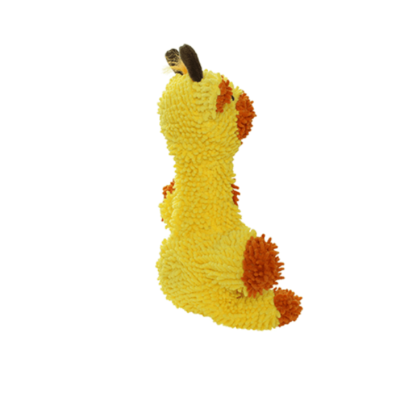 Tuffy Medium-Sized Mighty Microfiber Ball Giraffe Interactive Dog Toy for Small to Medium Dogs
