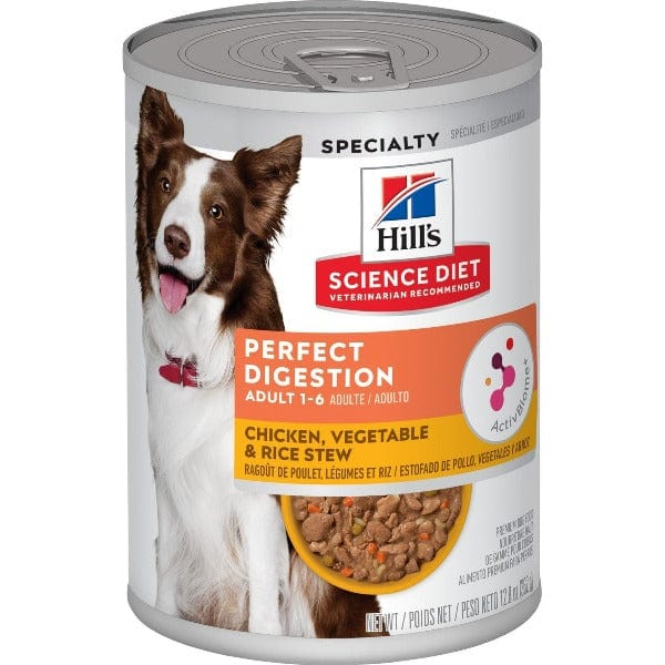 Hill's Science Diet Adult Canned Dog Food - 12.8oz Chicken, Vegetable & Rice Stew for Perfect Digestion