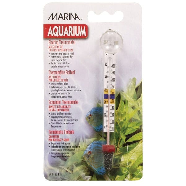 Marina Vertical Floating Thermometer with Suction Cup for Aquariums