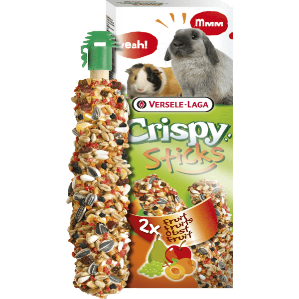 Versele-Laga Fruit Flavored Oven-Baked Crispy Snack Sticks for Pet Rabbits and Guinea Pigs