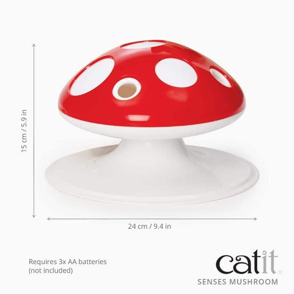 Catit Senses 2.0 360° Motion-Activated Mushroom Interactive Feather Toy for Cats