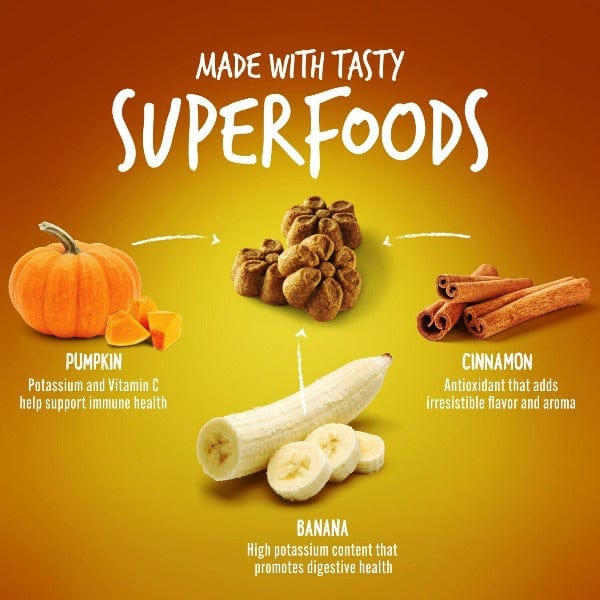Fruitables Premium Baked Dog Treats with Pumpkin and Banana Flavors