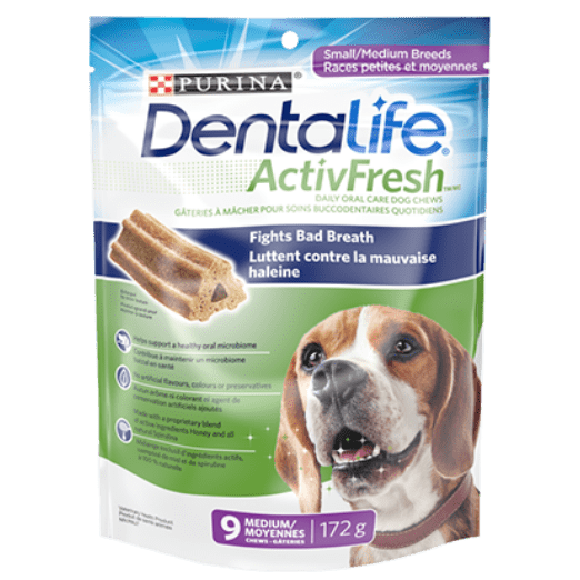 Medium-Sized DentaLife ActivFresh Chews for Dogs with Fresh Breath Benefits