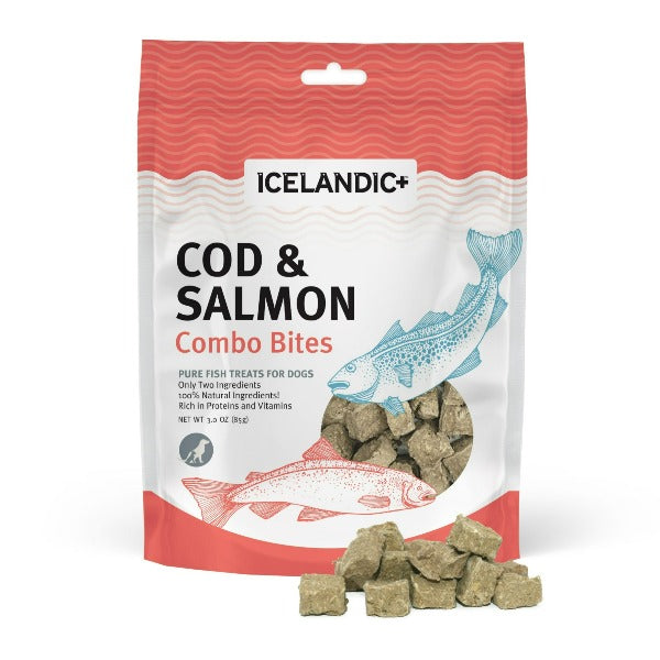 100% Pure Icelandic Cod & Salmon Combo Bites - Ideal Dog Treats