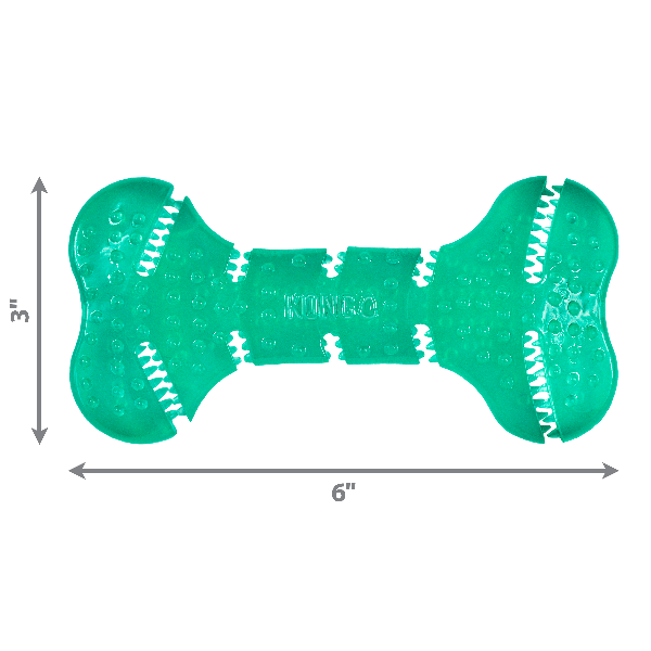 KONG Squeezz Dental Bone - Ideal Dog Toy for Light Chewers