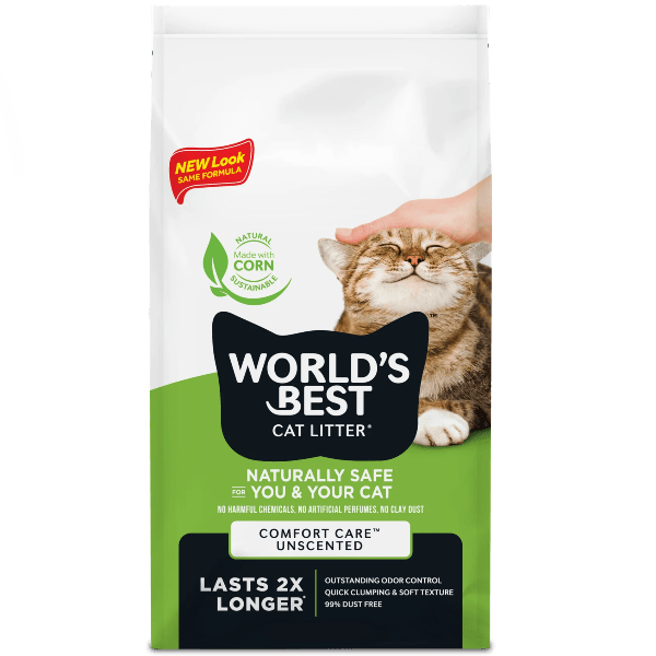 WORLD'S BEST 28lb Unscented Compressed Corn Clumping Cat Litter