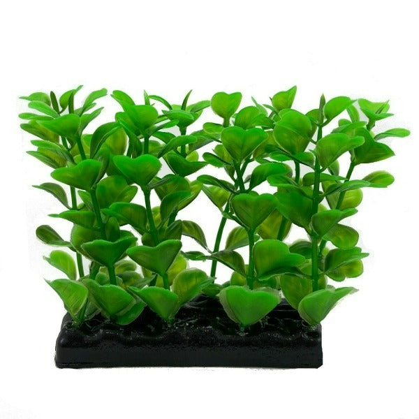 Aquarium Decorative Foreground Fish Gear with Realistic Green Water Clover Aquarium Plants (Pack of 4)