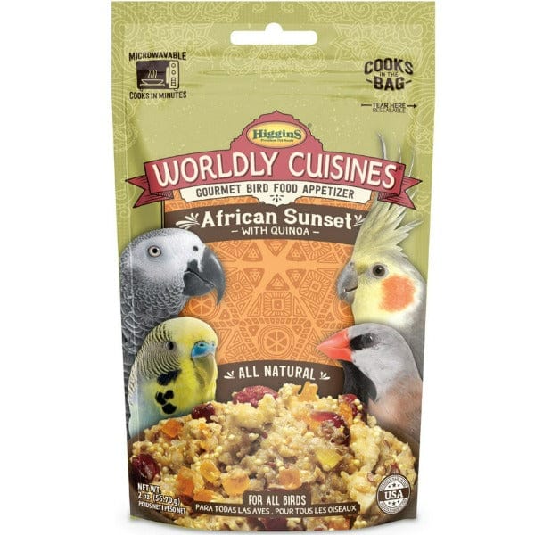 Higgins African Sunset Worldly Cuisines Bird Food Appetizer for All Birds