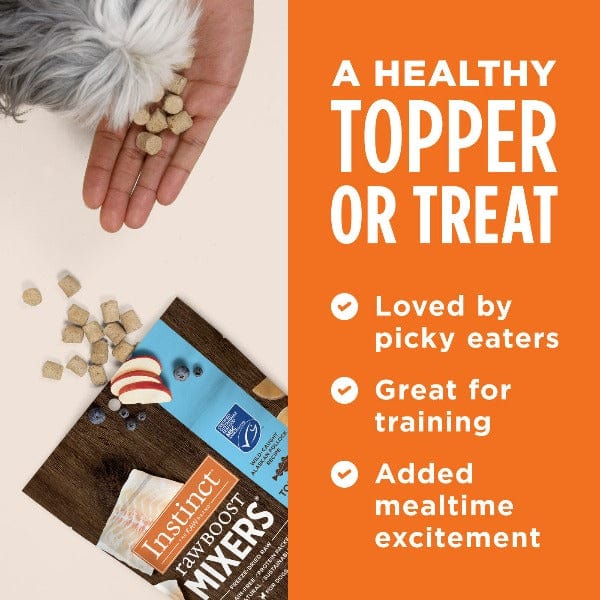 Instinct Raw Boost Mixers Premium Dog Food Topper with Wild-Caught Alaskan Pollock Recipe, 5-Ounce Package