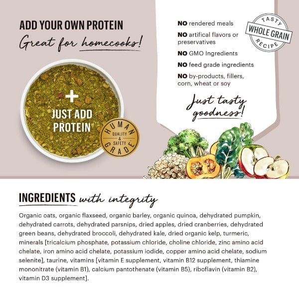 The Honest Kitchen Whole Grain Vegetable and Fruit Dehydrated Dog Food Base Mix - A Special Order Product for Canine Nutrition