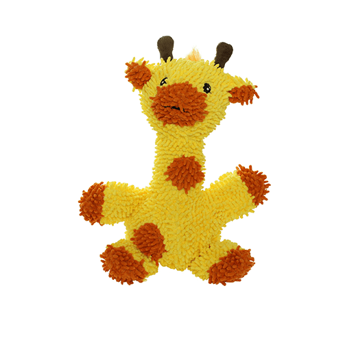 Tuffy Medium-Sized Mighty Microfiber Ball Giraffe Interactive Dog Toy for Small to Medium Dogs