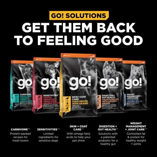 Go! Solutions Grain-Included Dry Dog Food with Duck for Skin & Coat Care